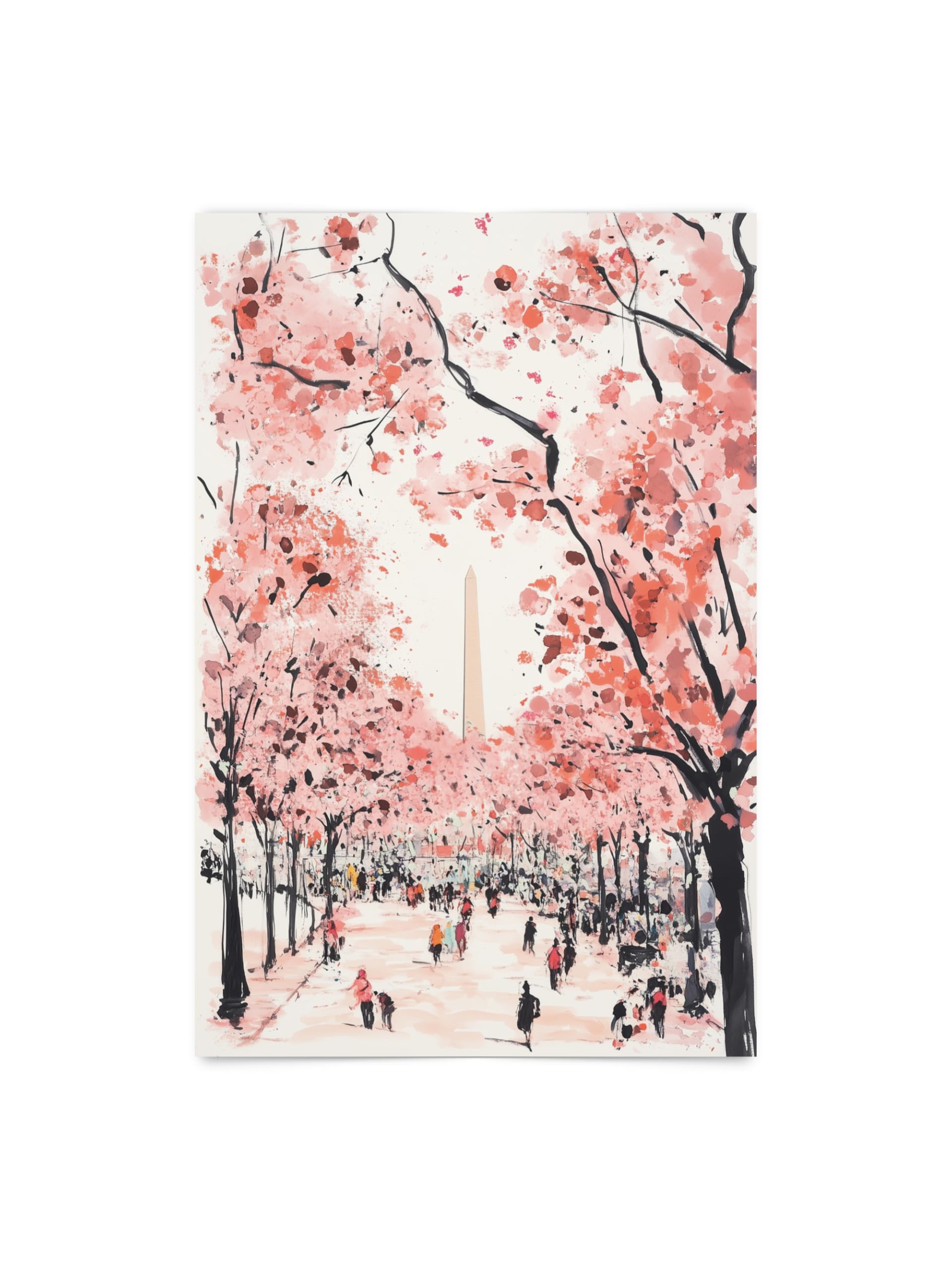 Washington DC Cherry Blossom Postcard Set, Blossoms on the Mall, Unique Washington DC Gift And Souvenir, 4x6 Inches (Set of 3 Cards)