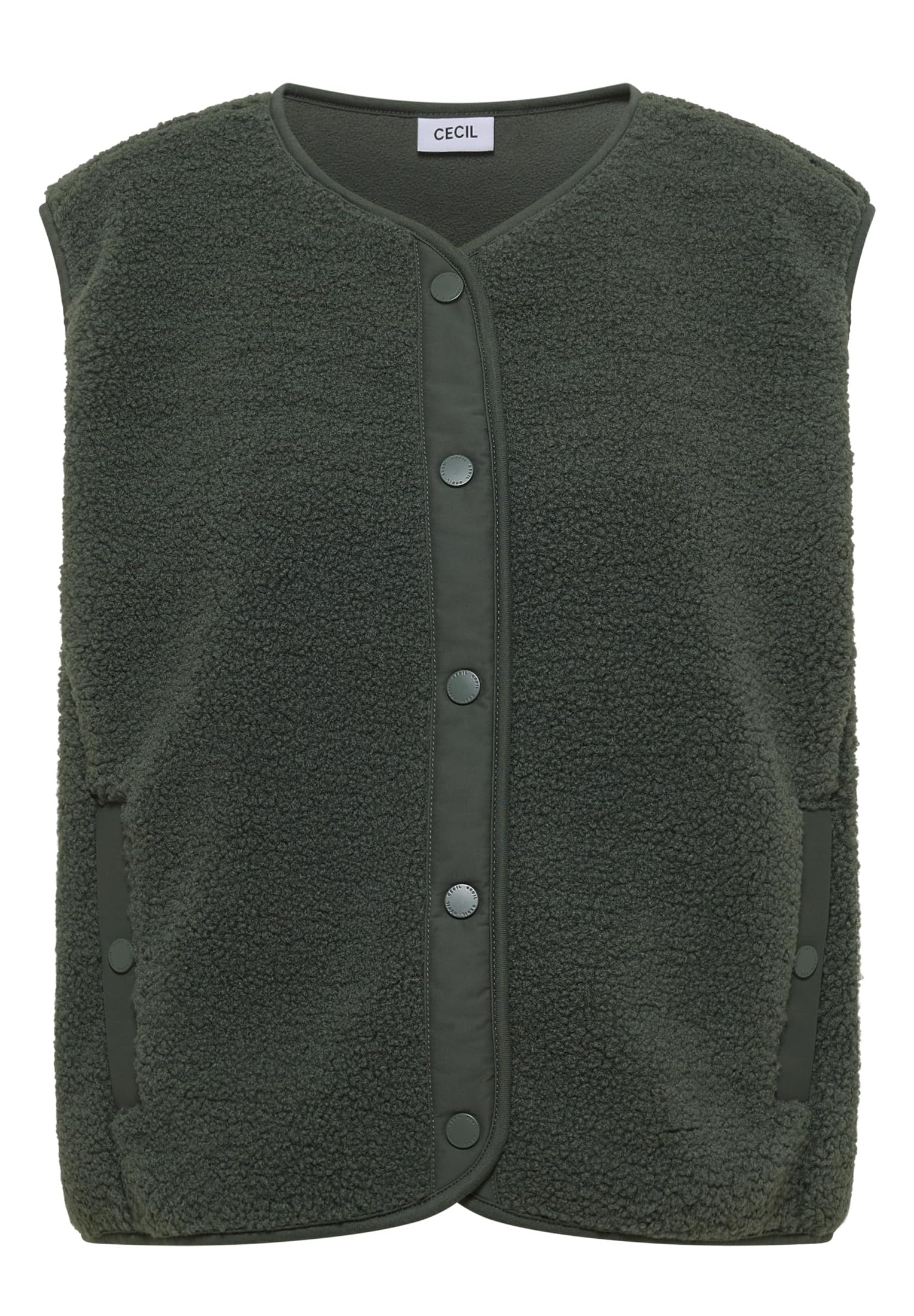 Cecil 2200680 Gilet Teddy con dettagli in softshell Donna (Pacco da 1)
