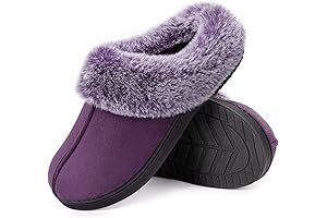 Women's Classic Memory Foam Purple Slippers