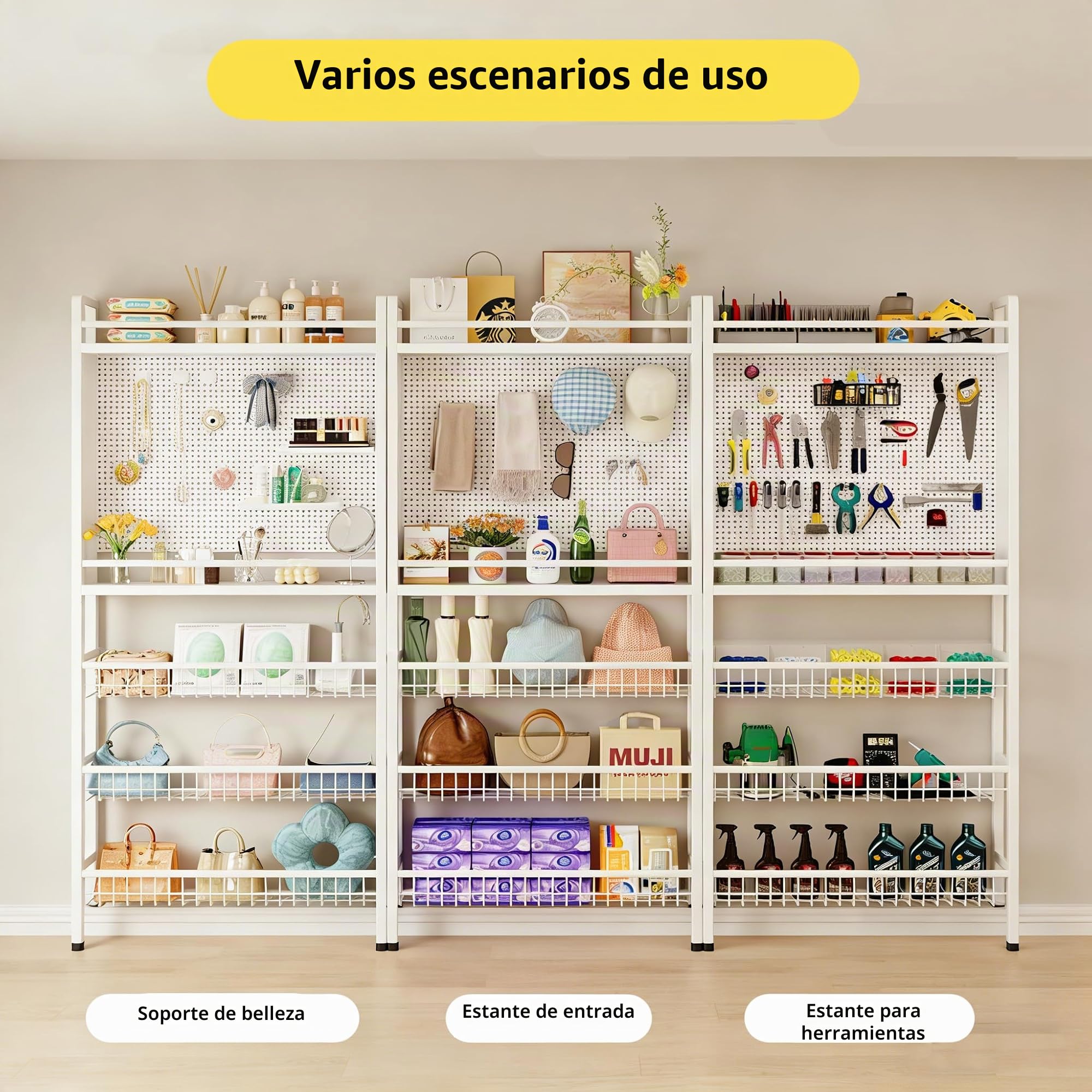 Estantería de 5 niveles detrás de la puerta – Estantería de metal con organizador de almacenamiento, estantería de pared para juguetes y libros, ahorro de espacio, estantería estrecha para estudios