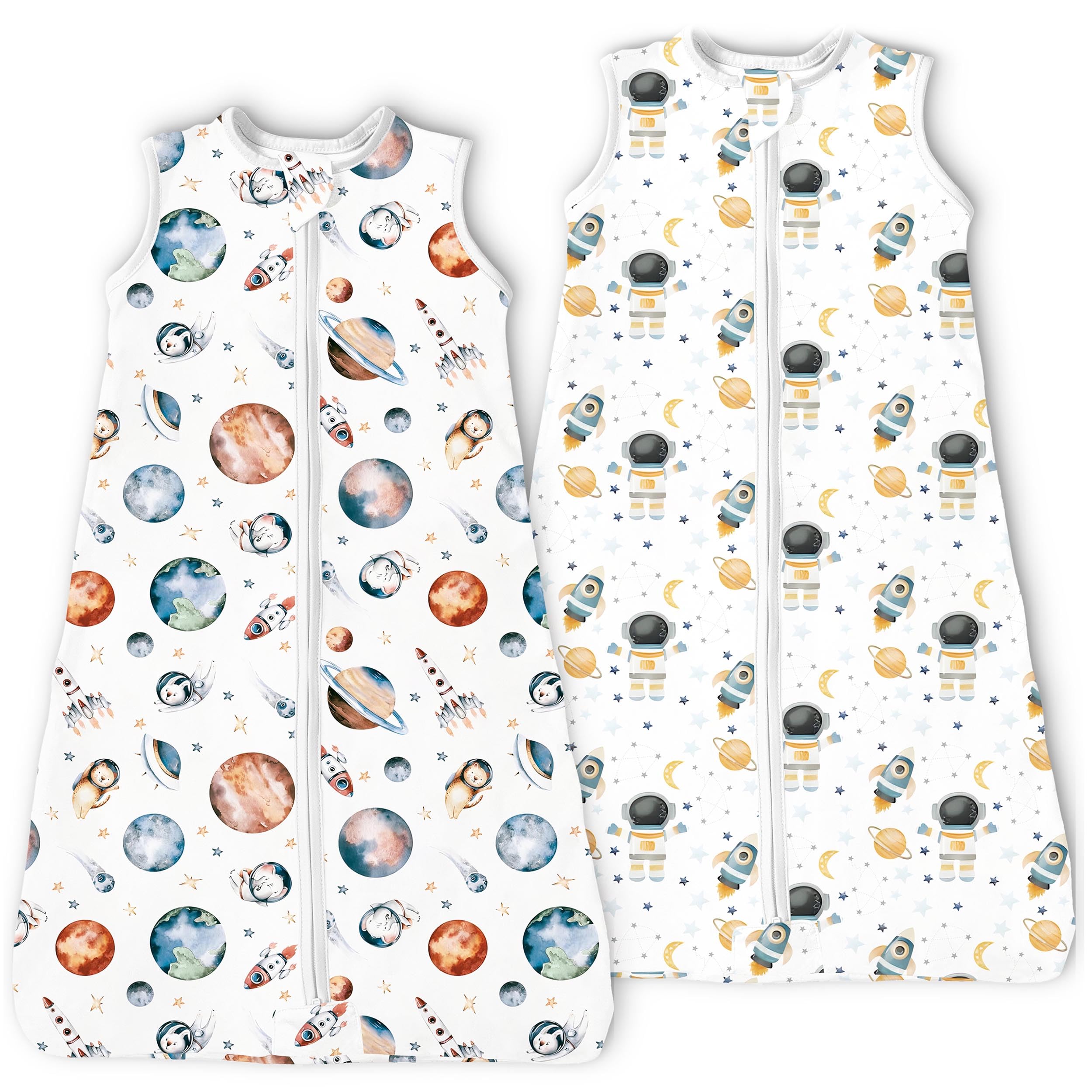 Toddler Sleep Sacks 2T-3T-4T, 0.5 TOG Light Summer Wearable Blankets, Extra Long XL Sleeping Bags, 2 Pack