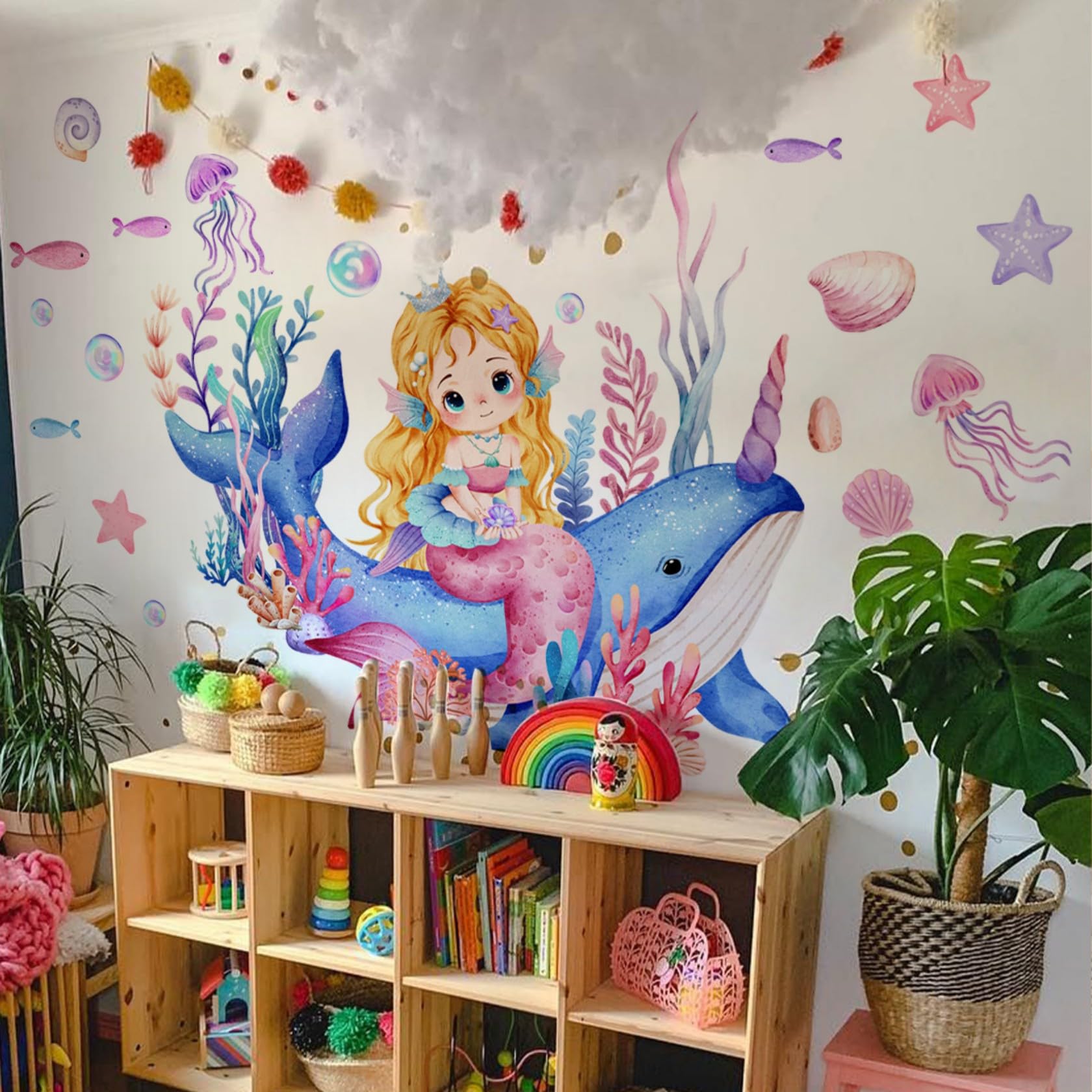 Lekabee Baby Girls Mermaid Wall Decals - Image 3