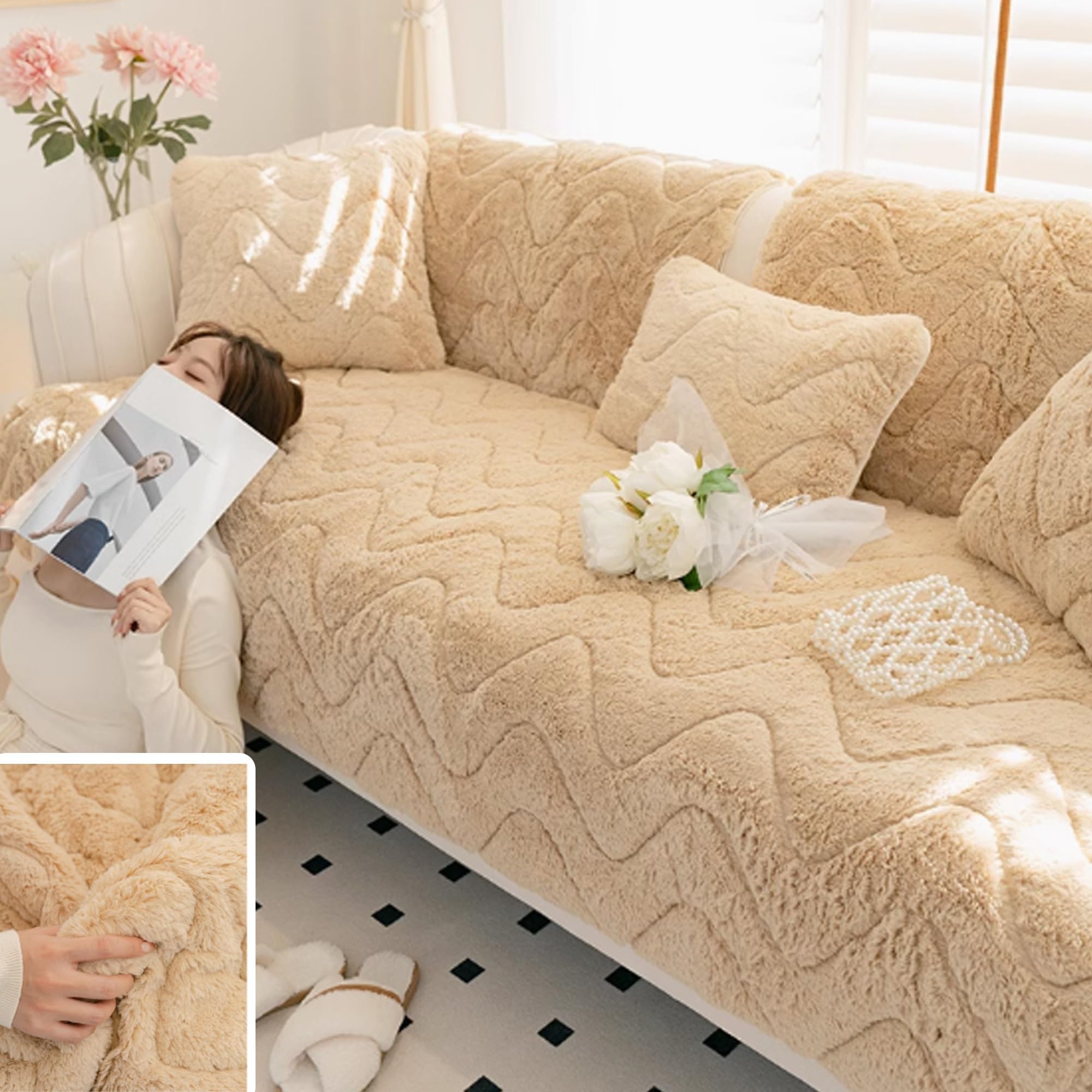 Housse de canapé en peluche de qualité supérieure pour la protection des salons