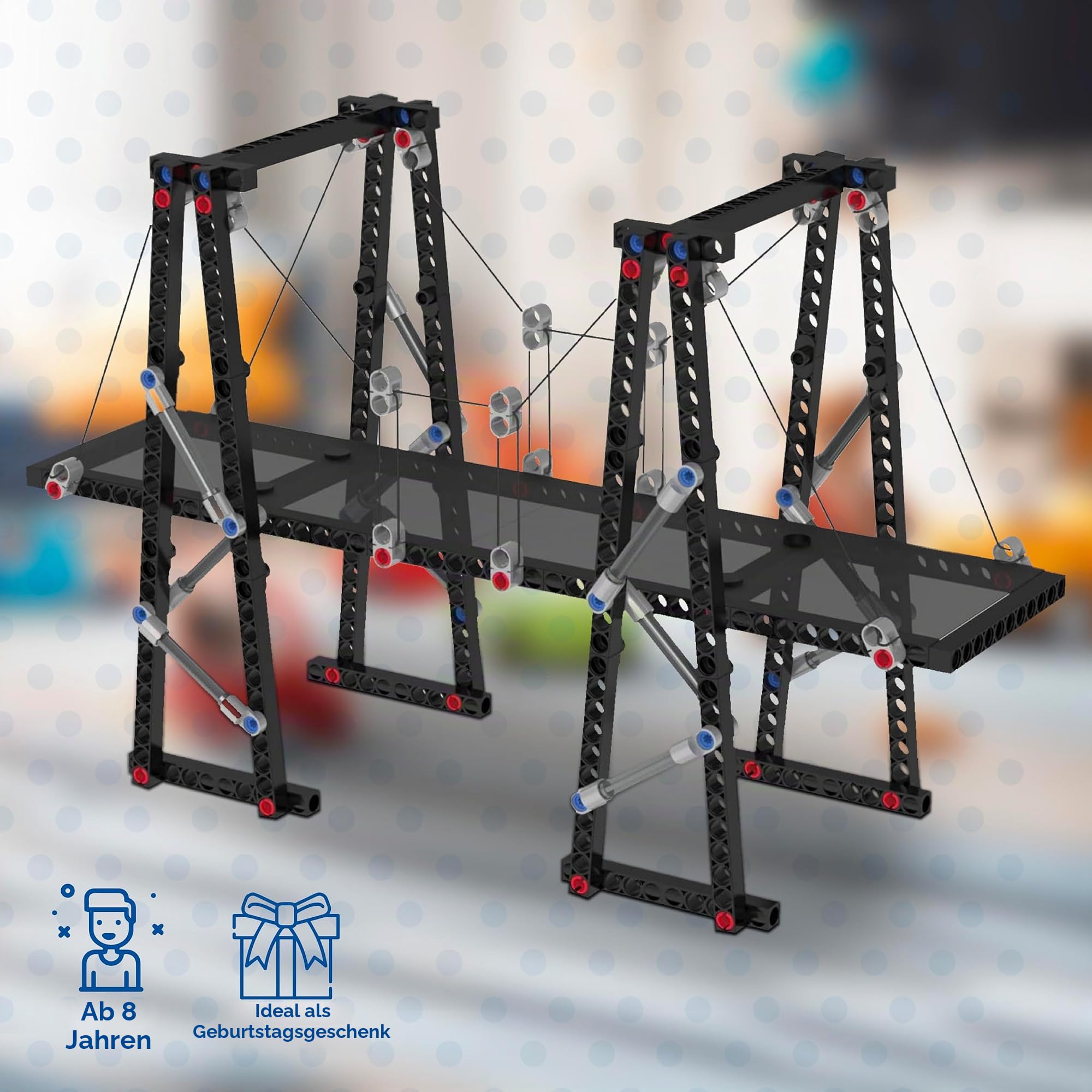 Thames & Kosmos , 625414, Structural Engineering, Bridges & Skyscrapers,Science & Engineering Kit, Build 20 Models, Learn About Force, Load, Compression, Tension, Ages 8+