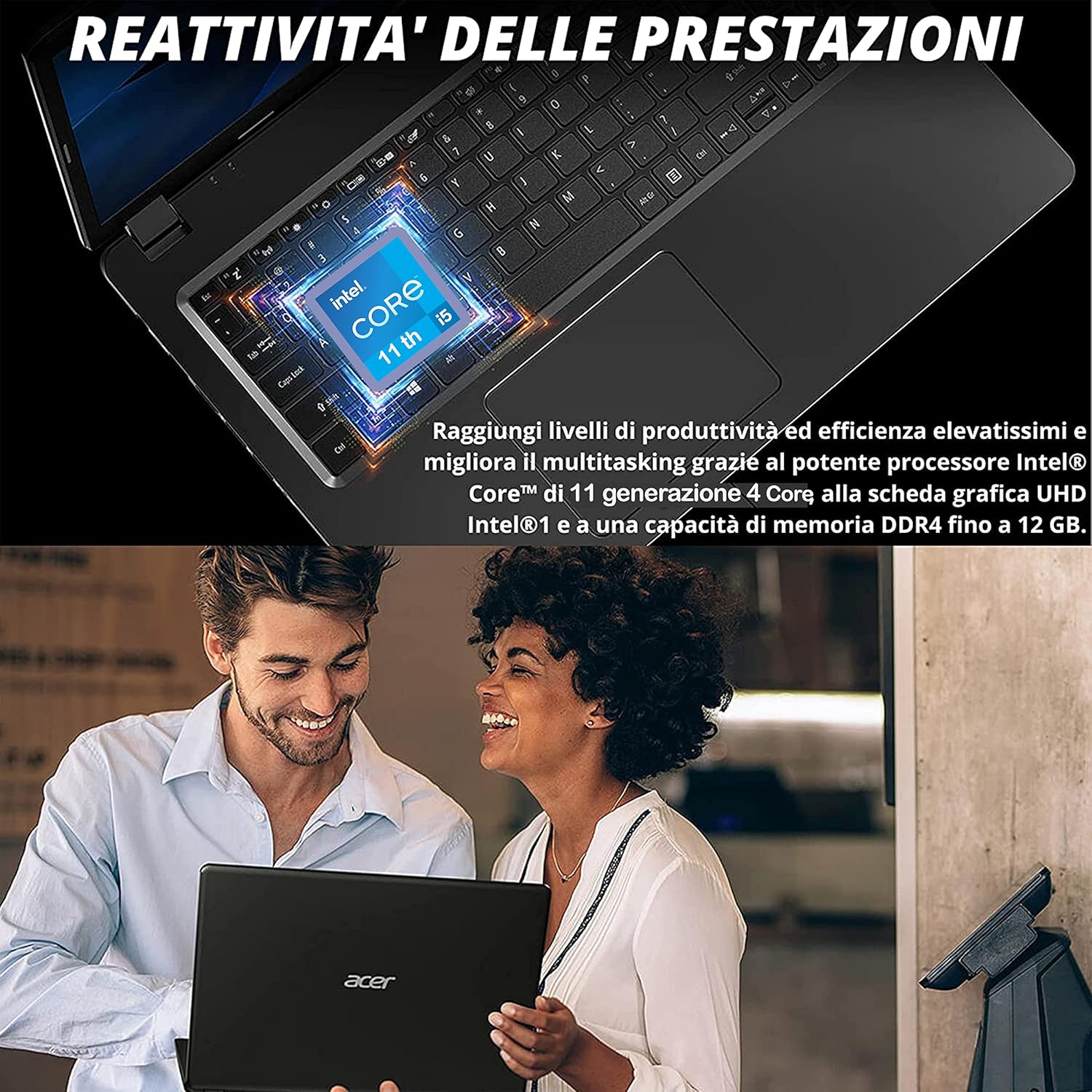 Acer, Pc portatile notebook, Intel 4 Core i5 11Th fino a 4,2 Ghz, Ram 12GB, SSD 256GB, Display 15,6 Full HD, Win 11 Pro, Pacchetto Office 2021, computer portatile pronto alluso, Garanzia Italia Acer, Pc portatile notebook, Intel 4 Core i5 11Th fino a 4,2 Ghz, Ram 12GB, SSD 256GB, Display 15,6 Full HD, Win 11 Pro, Pacchetto Office 2021, computer portatile pronto alluso, Garanzia Italia