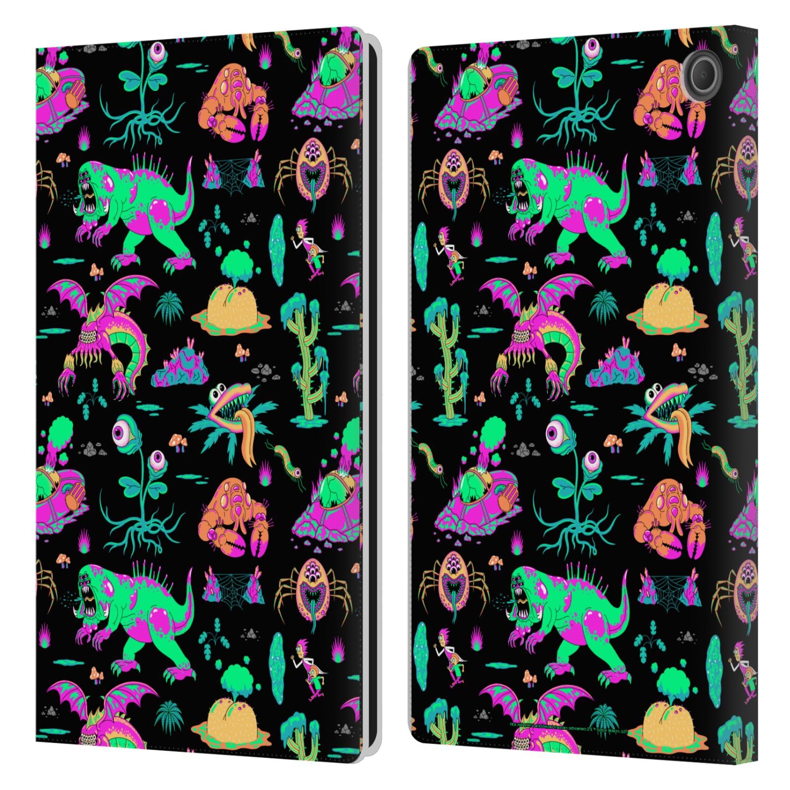 Rick and Morty Étui Portefeuille Cuir Amazon Fire Max 11 2023 Protection Housse