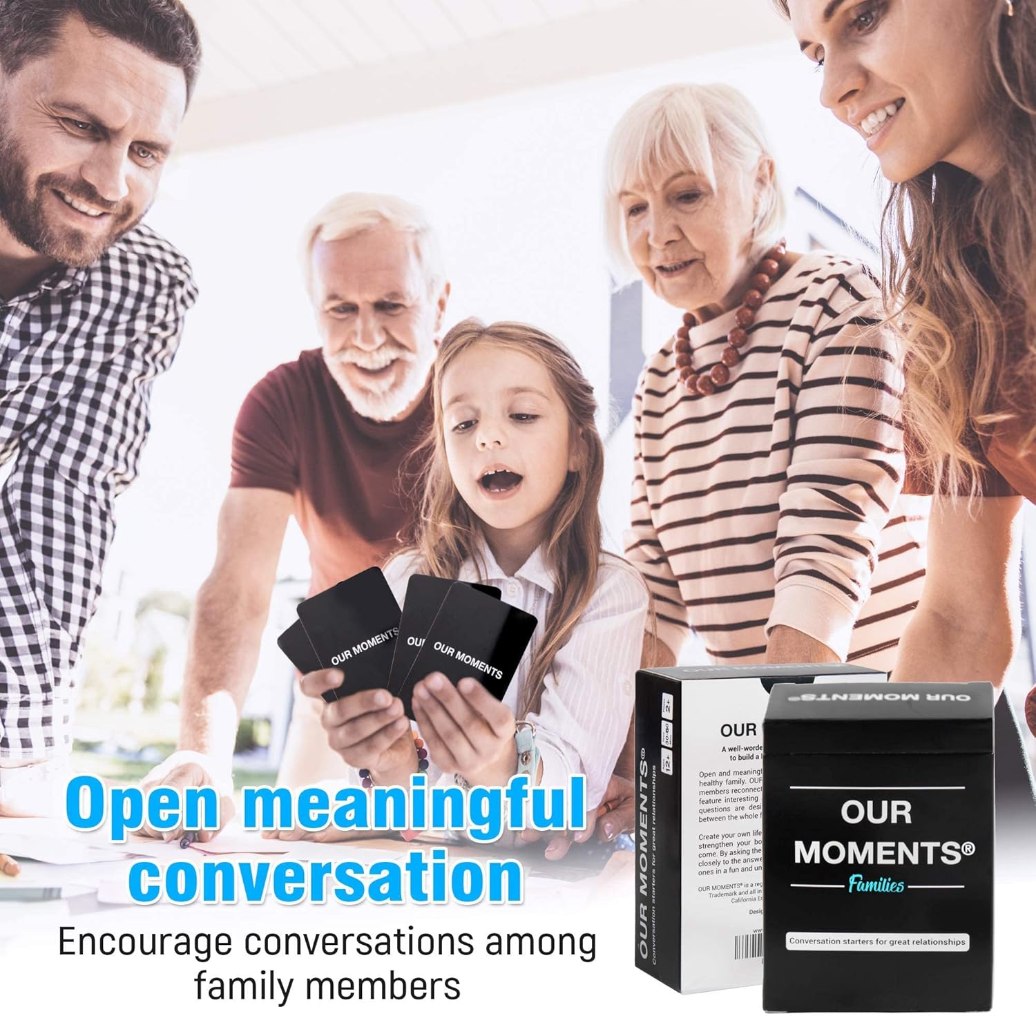 OUR MOMENTS Road-Trip Bundle: 300 Thought Provoking Conversation Starters for Couples, and for Meaningful Families Communication and Relationships Building - (3 Decks: Couples + Kids + Families)
