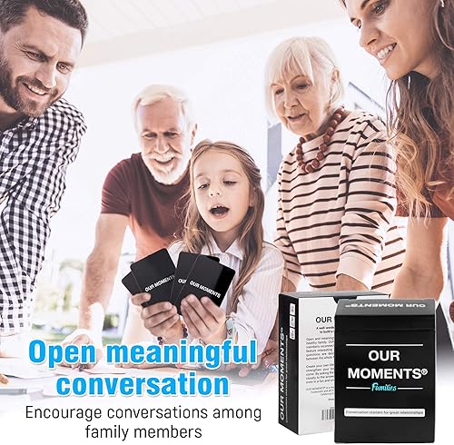 Miniatura 8 de OUR MOMENTS Paquete de cena familiar: 300 iniciadores de conversación que provocan el pensamiento para familias significativas, construcción de