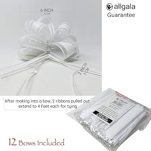 Miniatura 2 de Allgala - Lazos de 6 pulgadas, diseño de lunares, color morado (12 unidades)