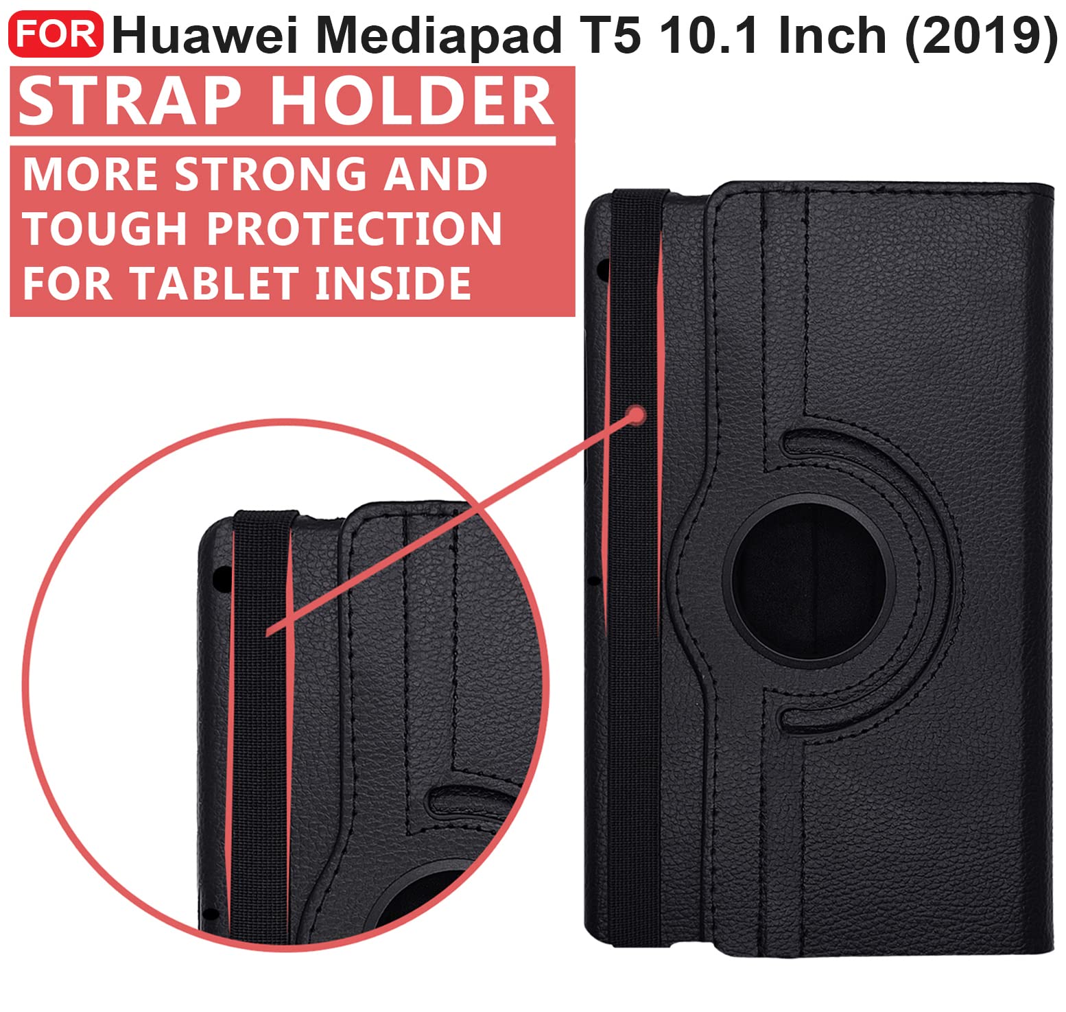 CEDO Huawei MediaPad T5 (10.1 inch) Flip Cover | Leather Finish