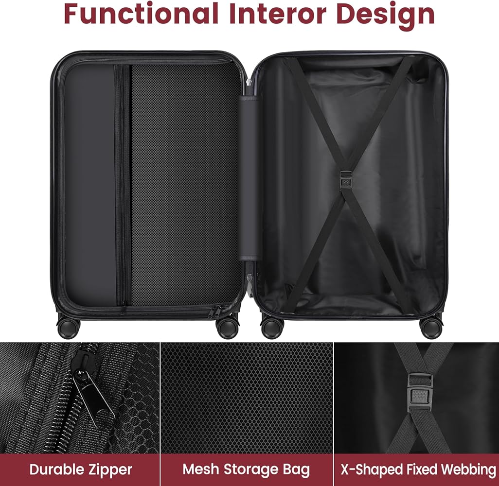 hxo Carry Bag Black(未開封・新品) Amazon.com | Axidou Carry On Luggage 22x14x9 Airline Approved