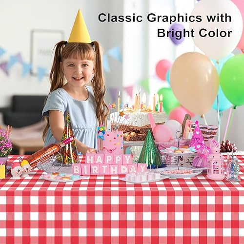 Miniatura 9 de LIKAJON Paquete de 6 manteles desechables para decoración de fiesta de fútbol, manteles de plástico de 54 x 108 pulgadas, mantel impermeable para