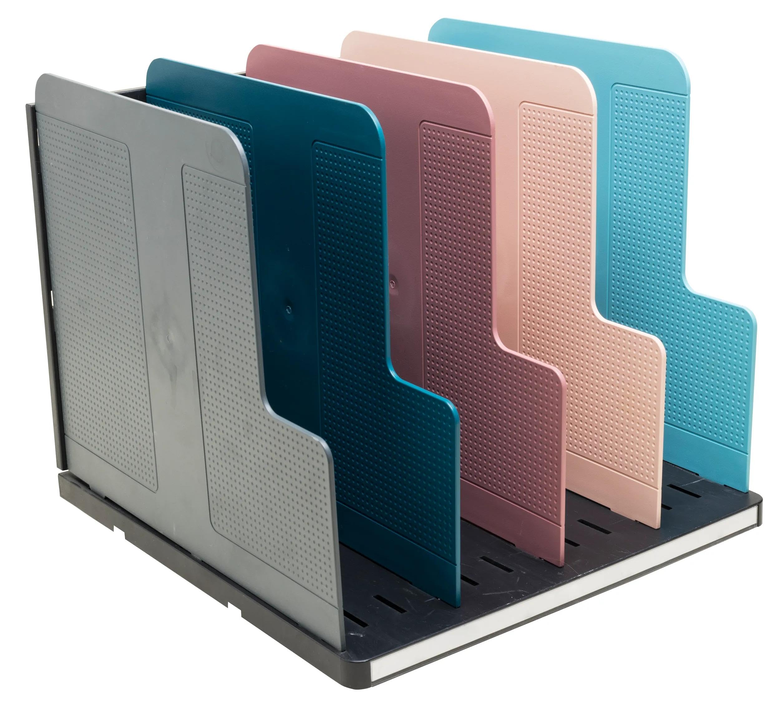 Exacompta - Ref. 390606D - Clasificador vertical MODULOTOP con 5 separadores Skandi - Para clasificación de correo o documentos A4+ - Dimensiones: 30 x ancho 28,8 x alto 25,5 cm - Surtido