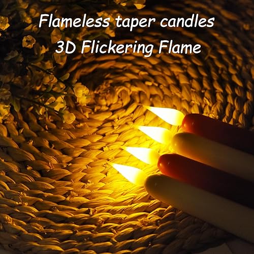 Miniatura 10 de Luces de té sin llama, funcionan con baterías paquete de 24 velas LED eléctricas, realistas y brillantes, regalo de vacaciones de larga duración