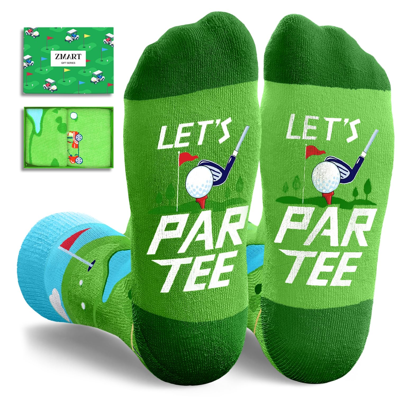 Zmart Funny Socks For Men Women - Outdoorsman Racing Gifts For Golfing Hunting Fishing Lovers, Christmas Stocking Stuffers