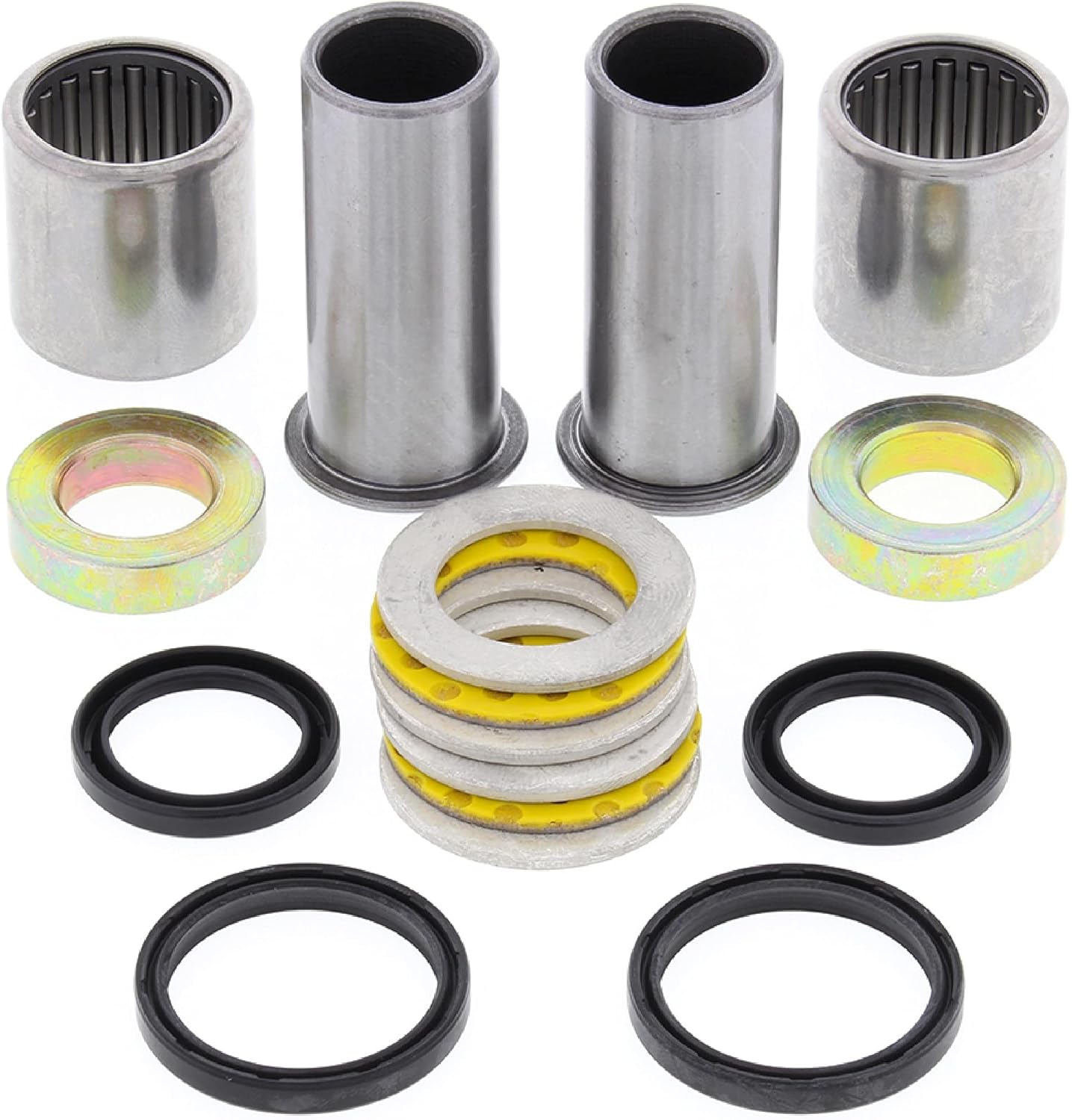 All Balls Racing 28-1043 Swing Arm Bearing Kit Compatible with/Replacement for Kawasaki KX125 1996 1997, KX250 1996 1997
