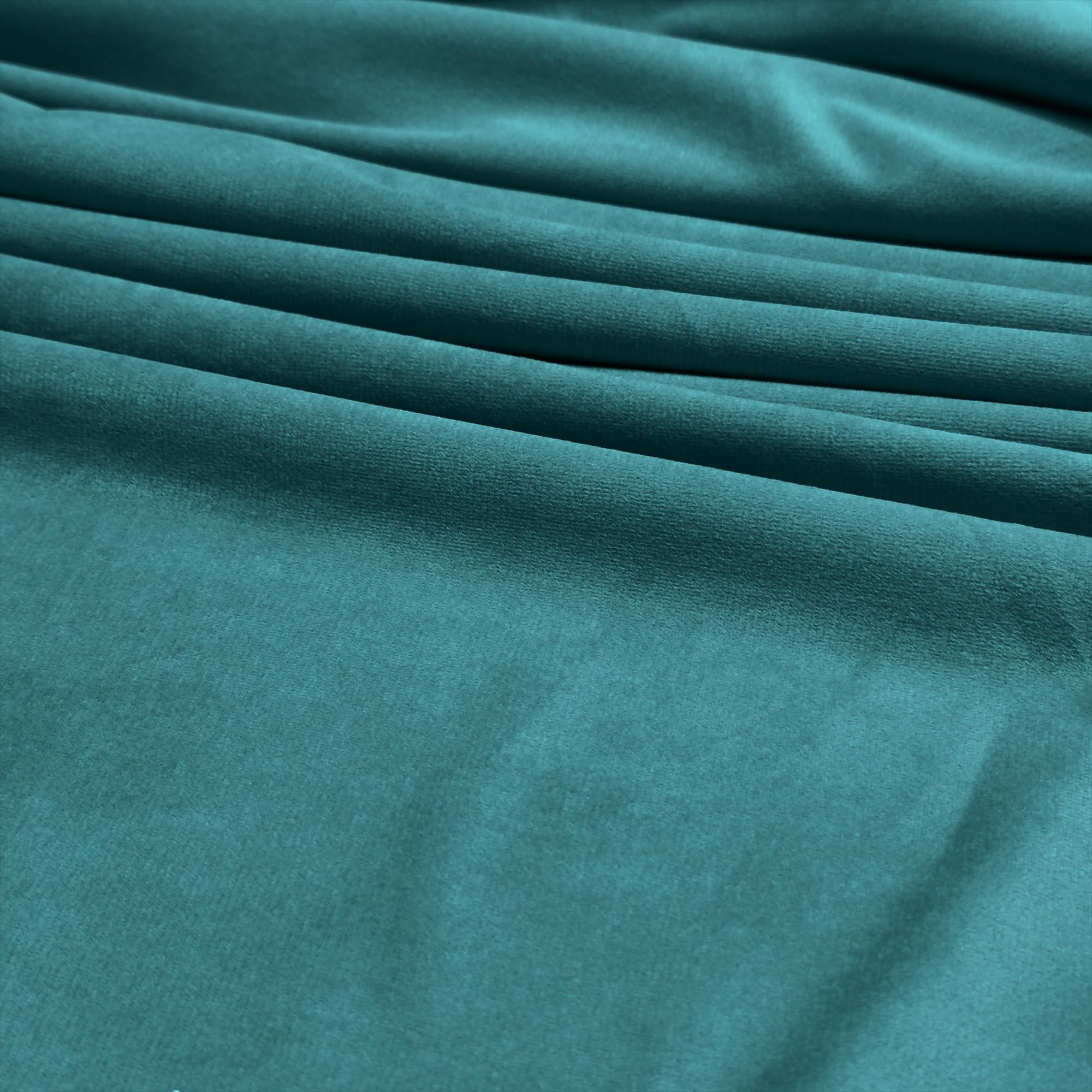 Luxury Velvet Upholstery Fabric – Soft Sheen 100% Polyester, 225 GSM Knitted Backed – Teal – 3 Metre (300cm x 148cm) — image 1