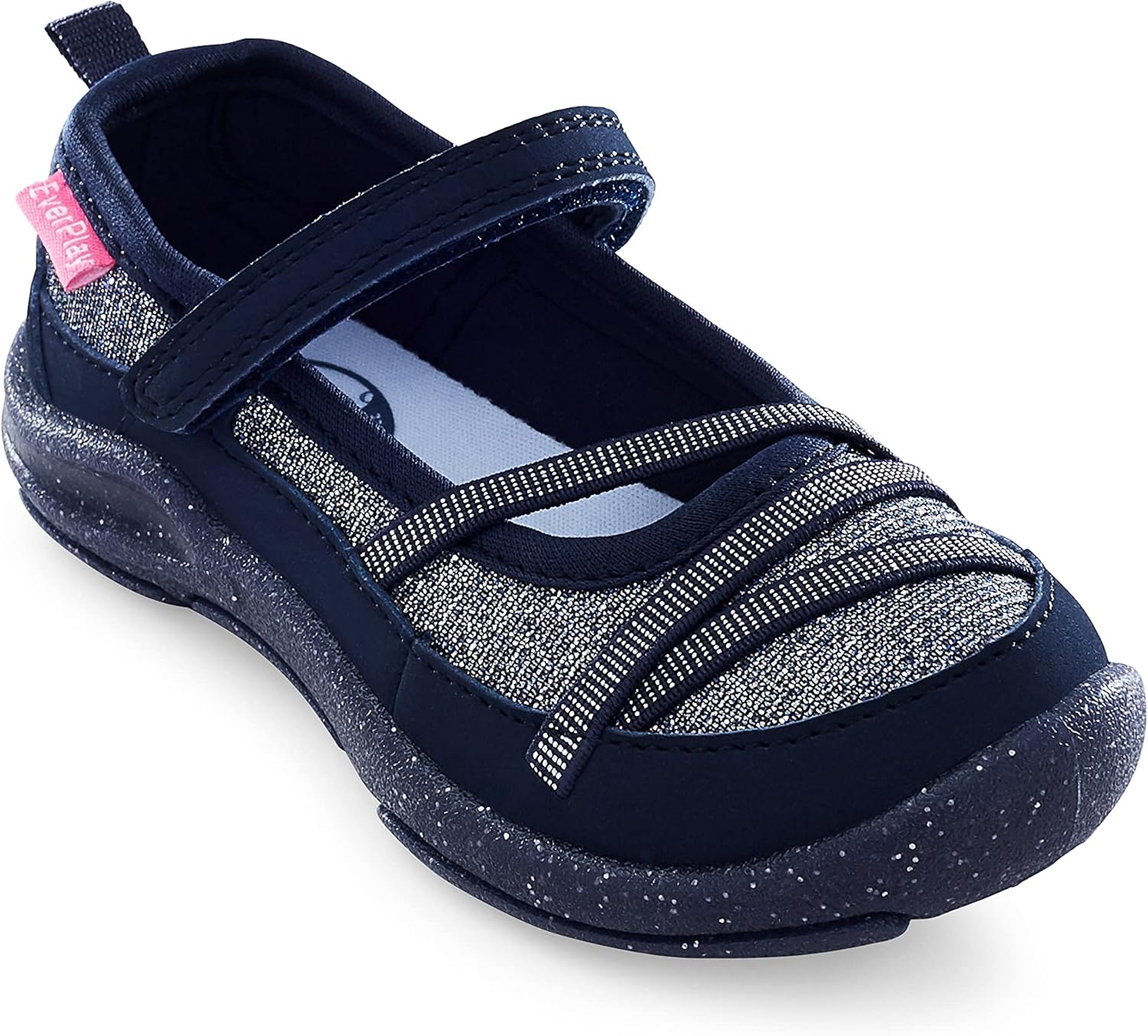 OshKosh B'Gosh Girls Fawn Mary Jane Flat, Navy, 5 Toddler