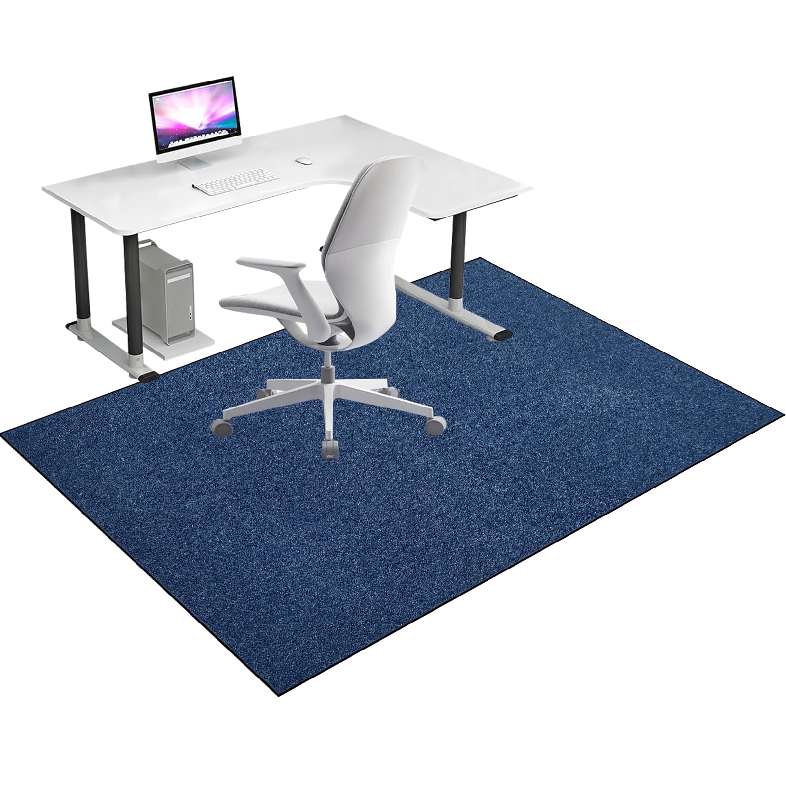 Qesjodfu A-15 Heavy Duty Office Gaming Chair Mats For Carpeted And Hardwood 90 X 140 Cm Floor Carpet Protector Chair Mat For Home & Office Floor Mat For Office Chair Anti-Skidding Desk Chair Mat For Rolling Chair