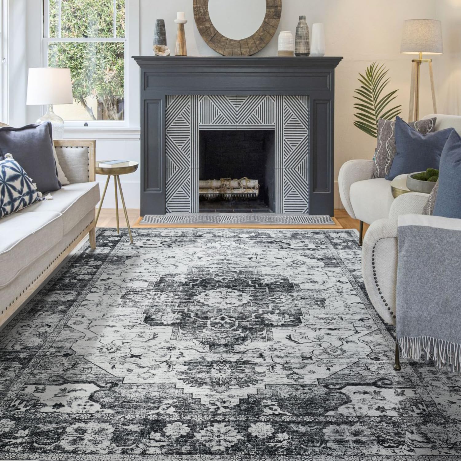 Human made FACE RUG LARGE - BLACK カーペット Amazon.com: Syalife 5x7 Washable Area Rug, Ultra Soft Non