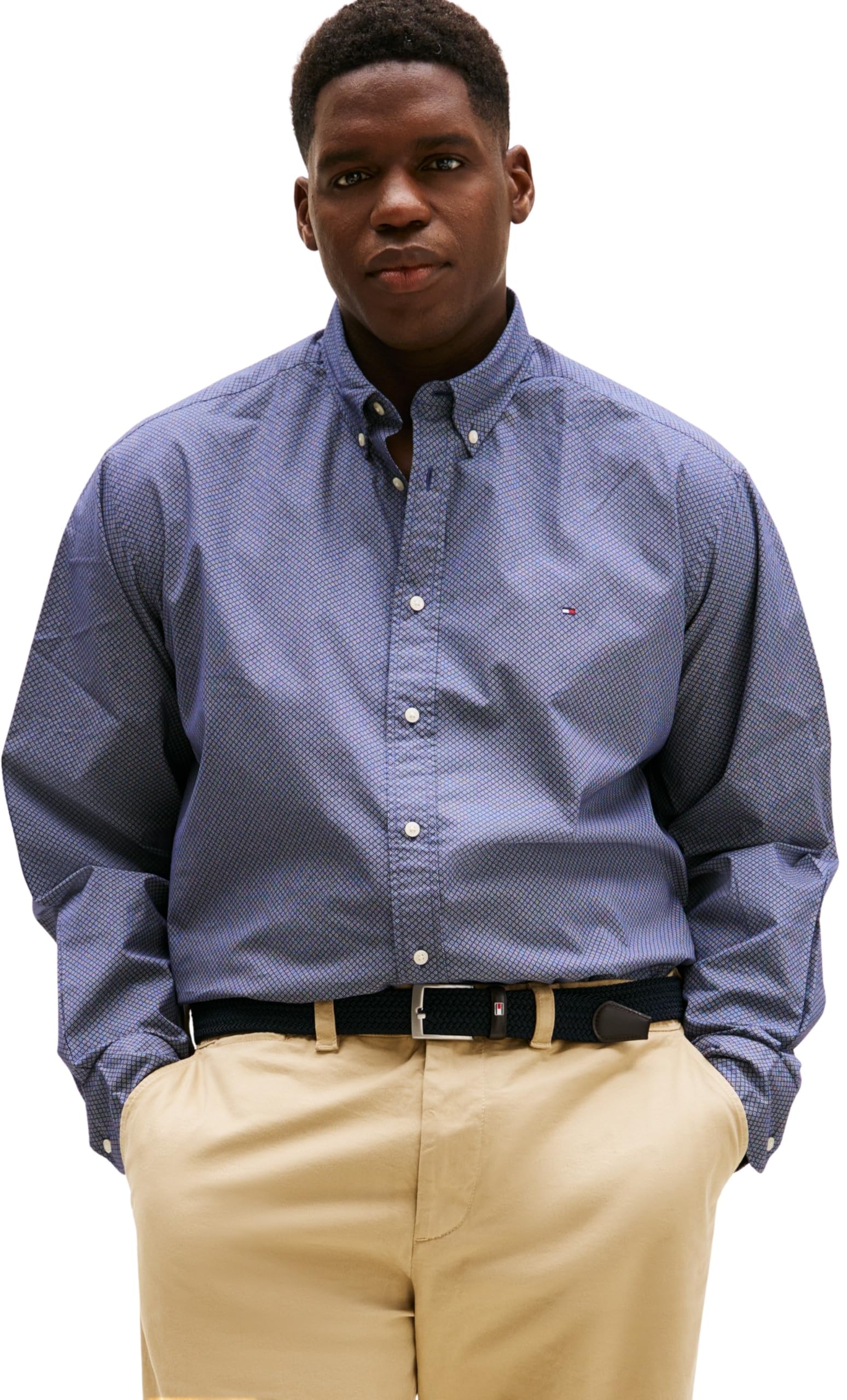 Tommy Hilfiger Herren Hemd Bt-Flex Poplin Micro Regular Fit