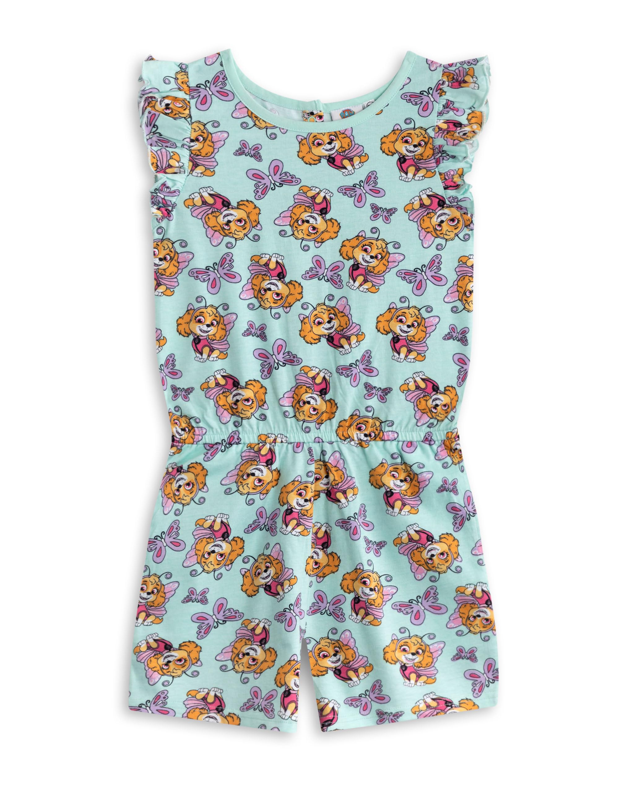 Paw Patrol Girls Sleeveless Playsuit 2-3 Years Blue Cotton