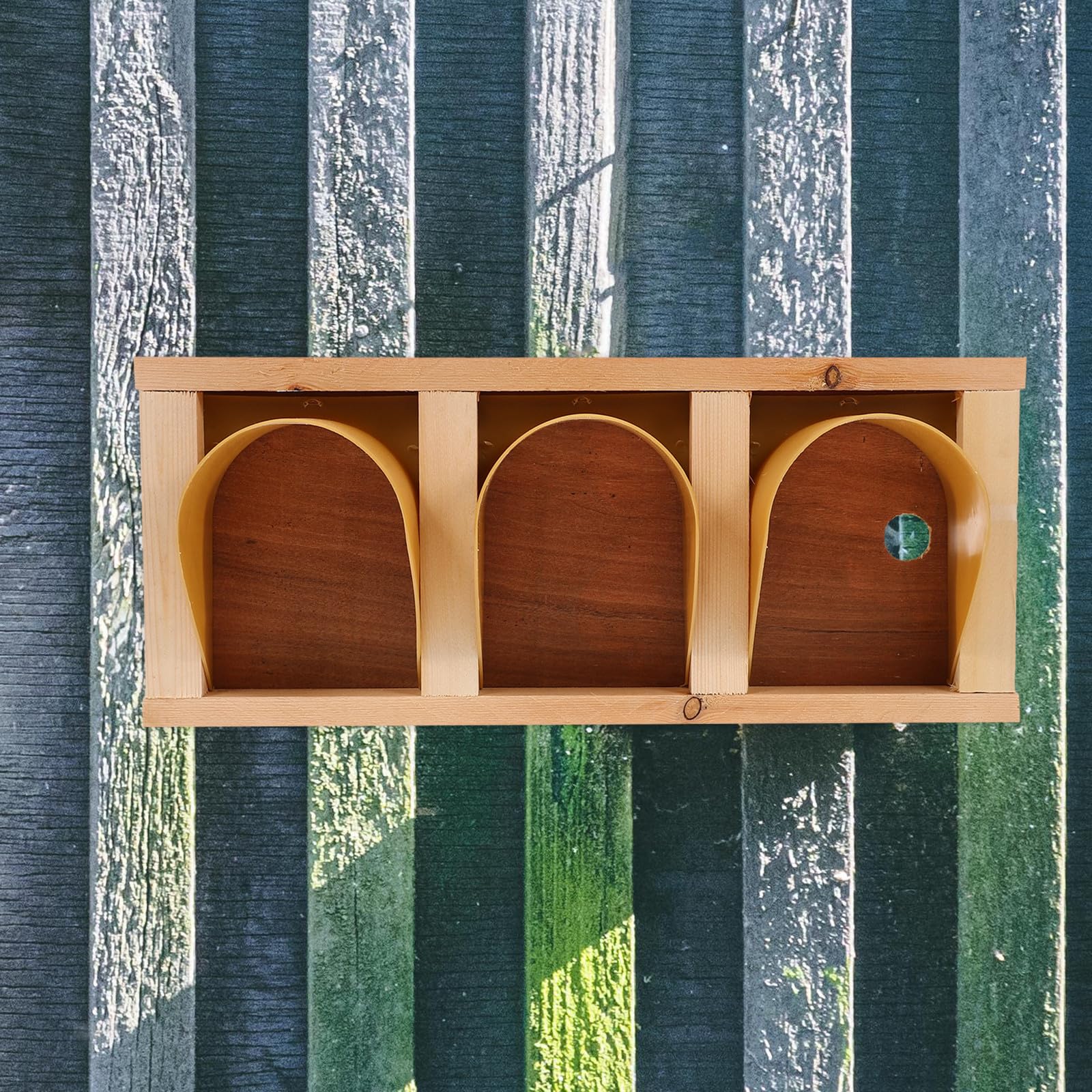 Puerta para Jaula de Aves Estilo Europeo Esquinas Redondeadas, Madera Resistente la Intemperie y Fácil Instalación para Pajareras y Salto de Aves