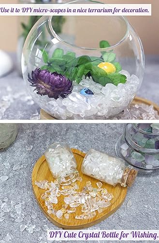 Miniatura 4 de Chips de cristal curativo de cuarzo transparente a granel, piedras trituradas, cristales triturados, rocas naturales para decoración de rocas de