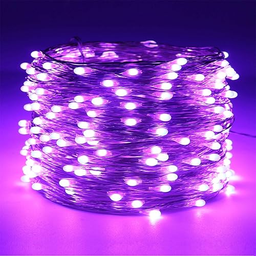 Miniatura 2 de RUICHEN Guirnalda de luces de hadas enchufables, 99 pies, 300 luces LED estrelladas con carrete, alambre de cobre impermeable luces decorativas para
