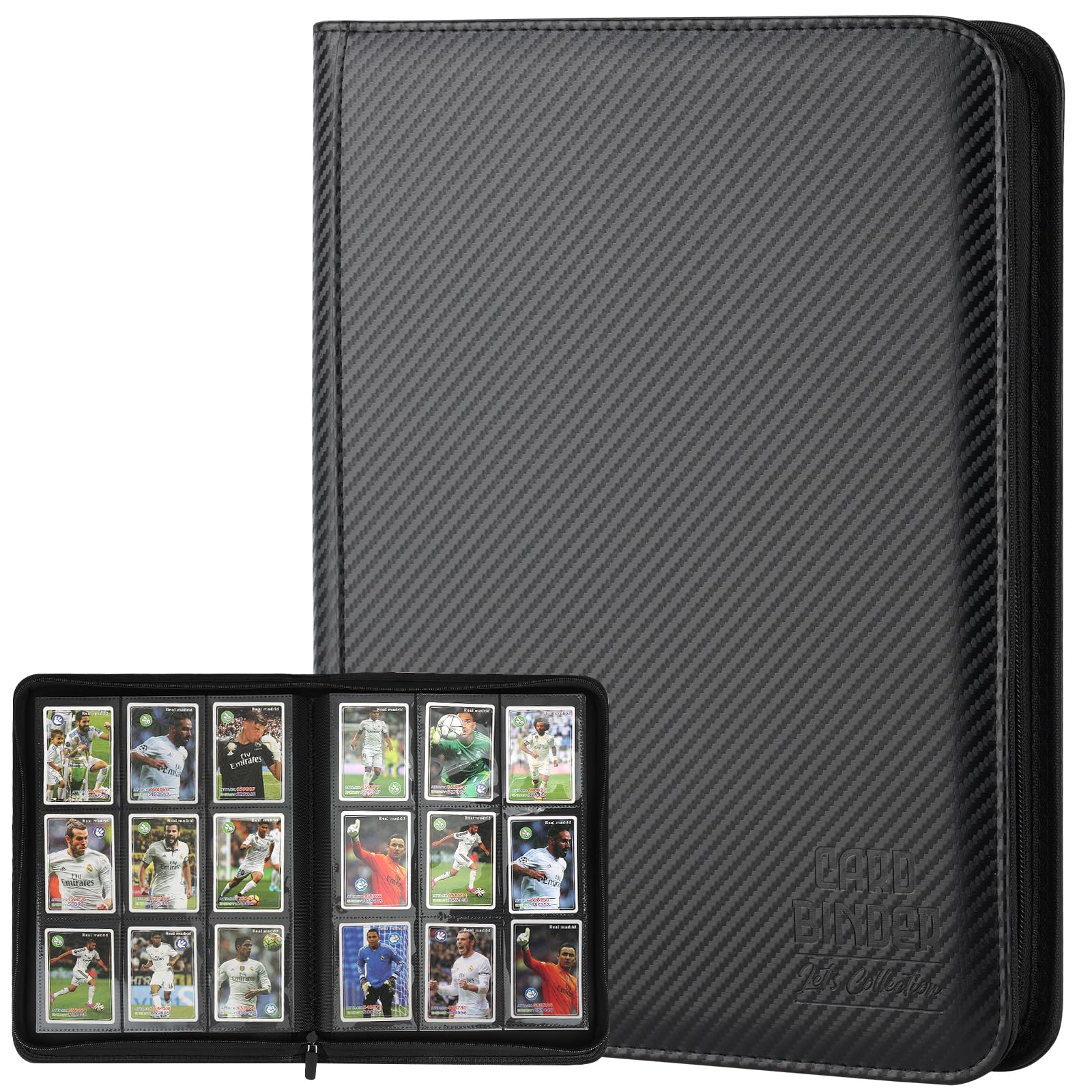 Trading Card Binder, Premium 9 Pocket Double Sided 540 Pocket PU Card Collection Binder, Collectible Trading Card Albums for MTG, TCG, Sport Card, Game Cards (Black 1) — image 1