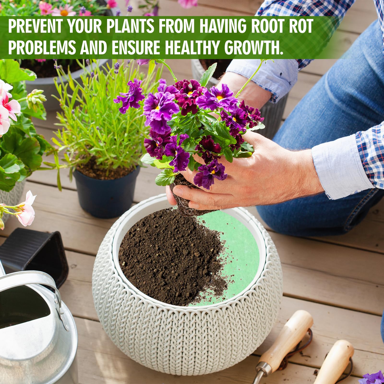 Amazon.com : FUYITE 2 Pcs Flower Pot Filler Insert 47.24 x 11.81 Inch Plant  Pot Filler Lightweight Planter Drainage for Indoor Outdoor Gardening Plants  Container Cut to Fit Many Planters : Patio, Lawn & Garden