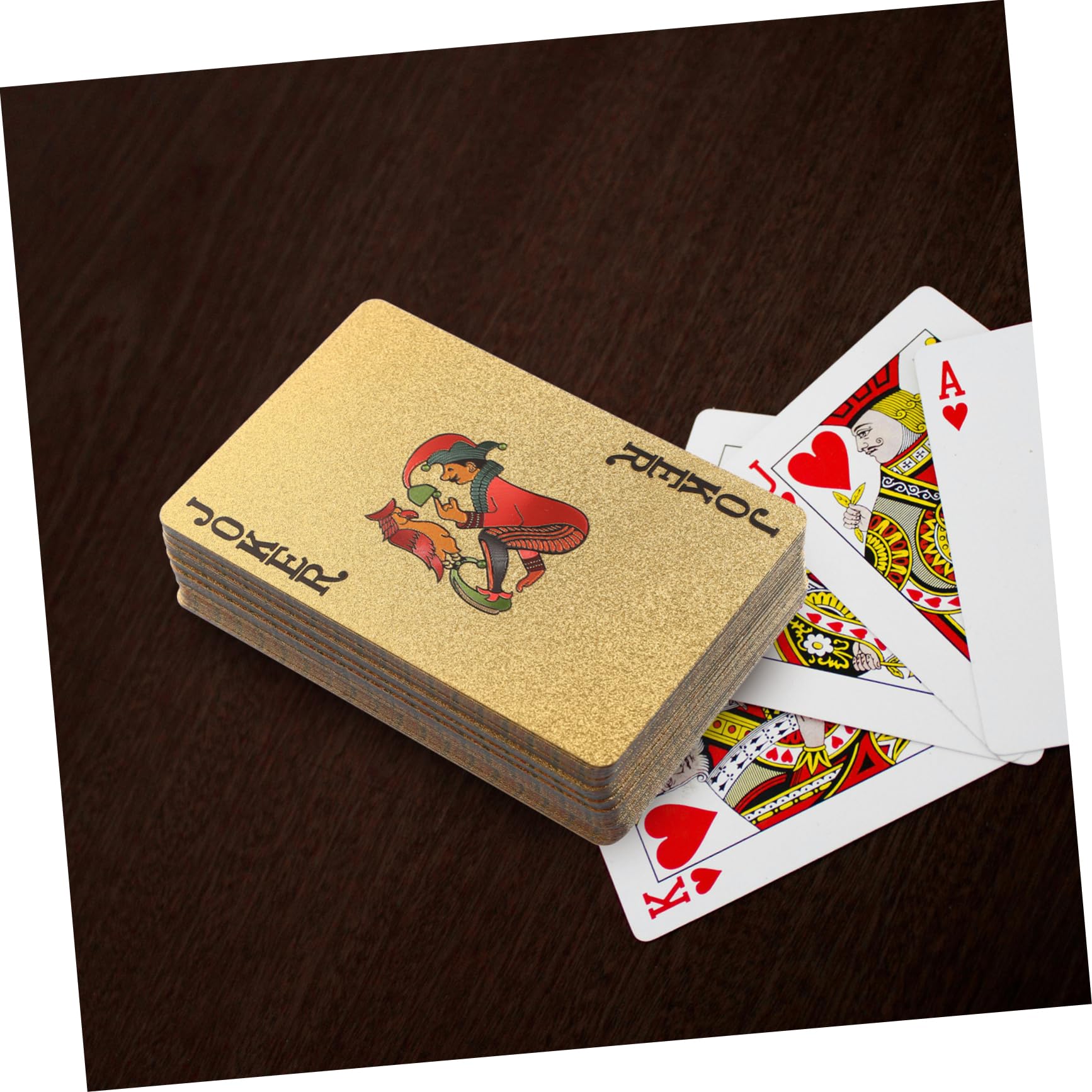 KOMBIUDA 4confezioni Carte Da Gioco Foil Poker Per Feste e Intrattenimento Accessorio Per Giochi Da Tavolo Adatto Famiglie e Adulti Per Amanti Del Poker