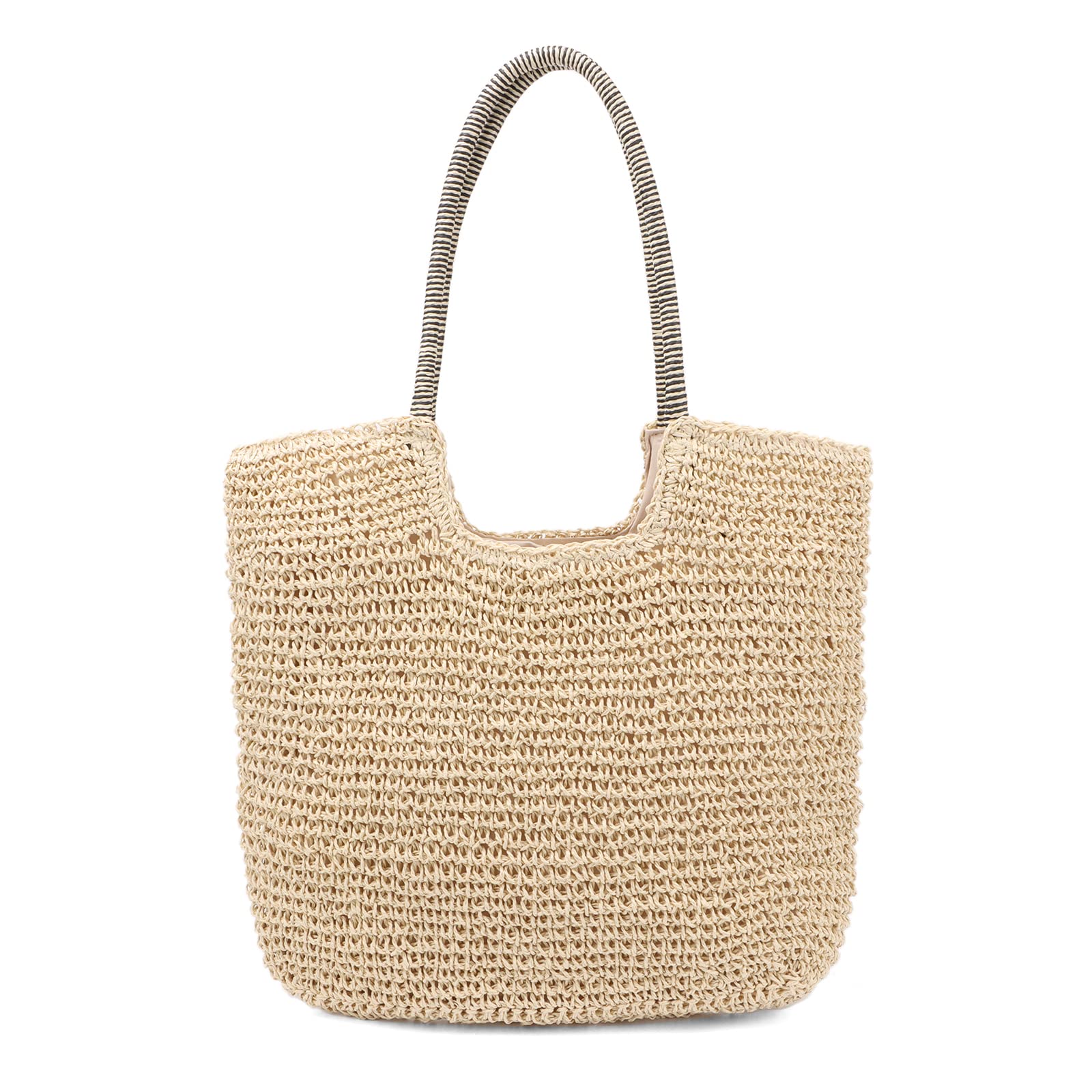 LHHMZ Bolso de hombro de paja para mujer Bolso tote grande de playa de verano Bolsas de paja tejidas a mano