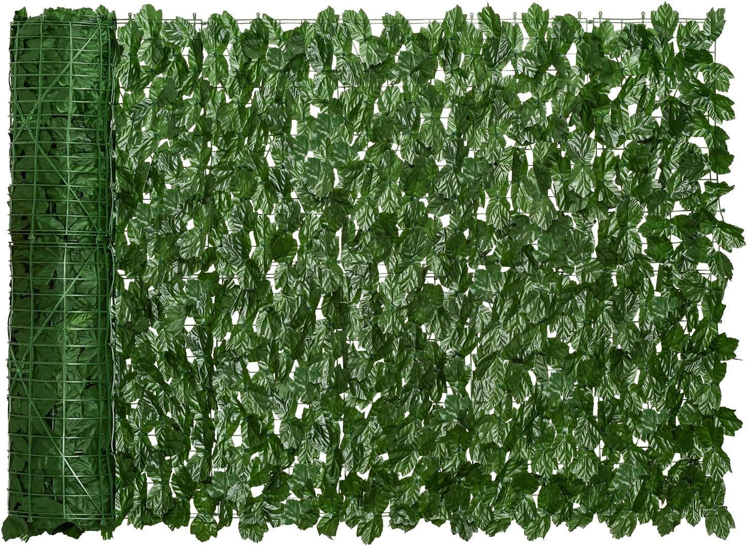 Künstliche Efeu Garten Sichtschutz,Balkon Sichtschutz,Künstliche Efeu Blatt Dekoration für Gartenhecken Balkon Außendekoration 100 x 300 cm