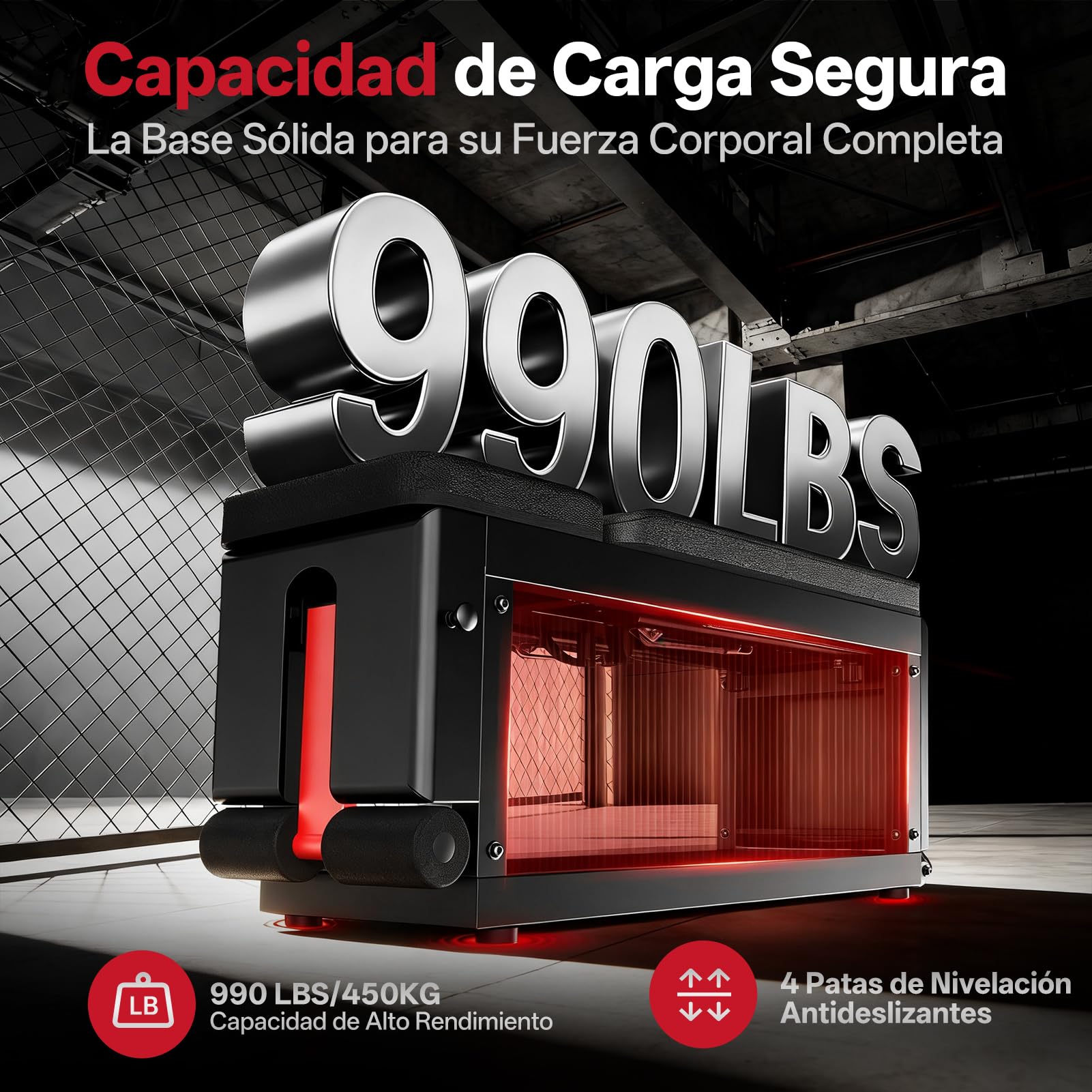 JOROTO MD85 Banco Musculación Ajustable con Almacenamiento Integrado, Capacidad 990LBS/450KG Banco de Pesas Multifuncional, Brazo de Tracción 9 Posiciones y Respaldo 7 Posiciones Banco Gimnasio Casa