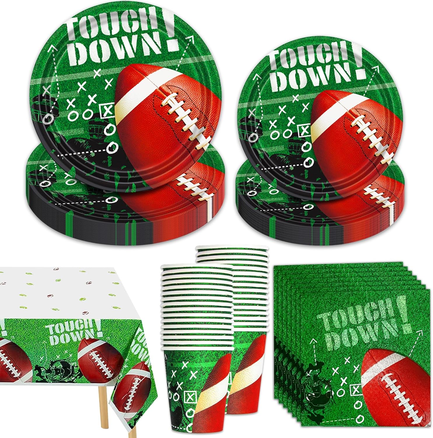 Football Party Decorations Serve 25, Football Themed