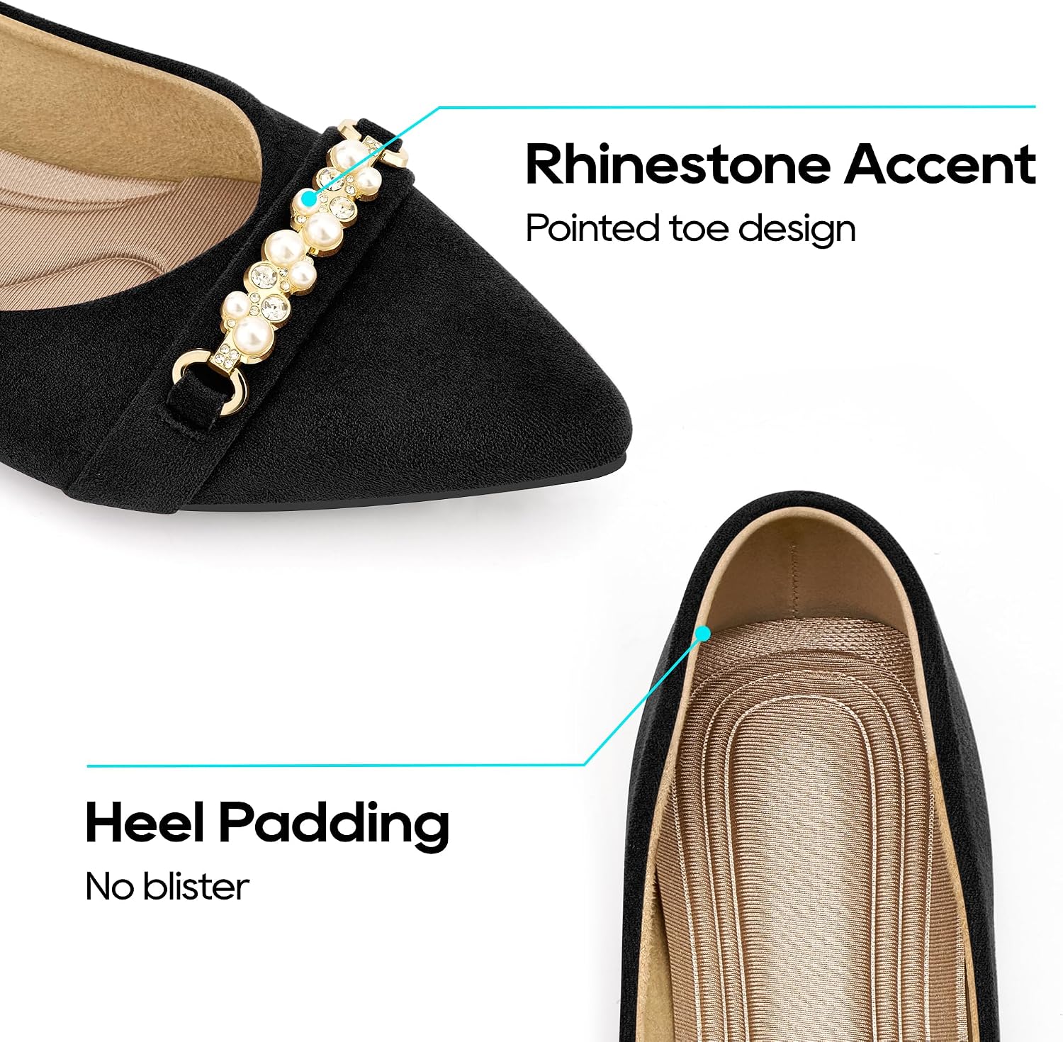 Ballet Flats Shoes for Women: Comfortable Slip-On Work Business Flats - Ladies Dress Shoes for Wedding