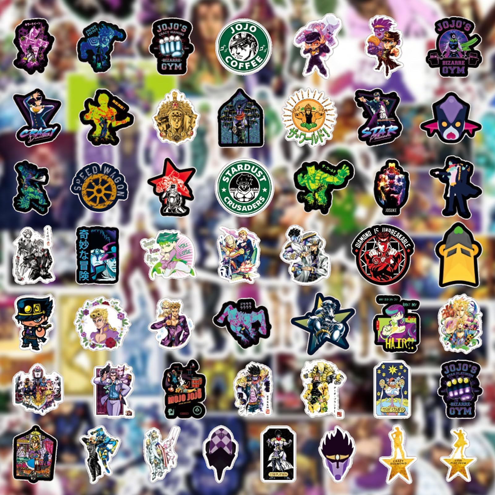 102pcs Jojos Bizarre Adventure Stickers，JoJo's Sticker for