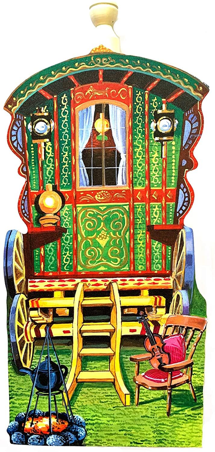 Gypsy Caravan Kitchen Roll Holder-Romany Gift - Bow Top Gypsy Caravan WT52KRH