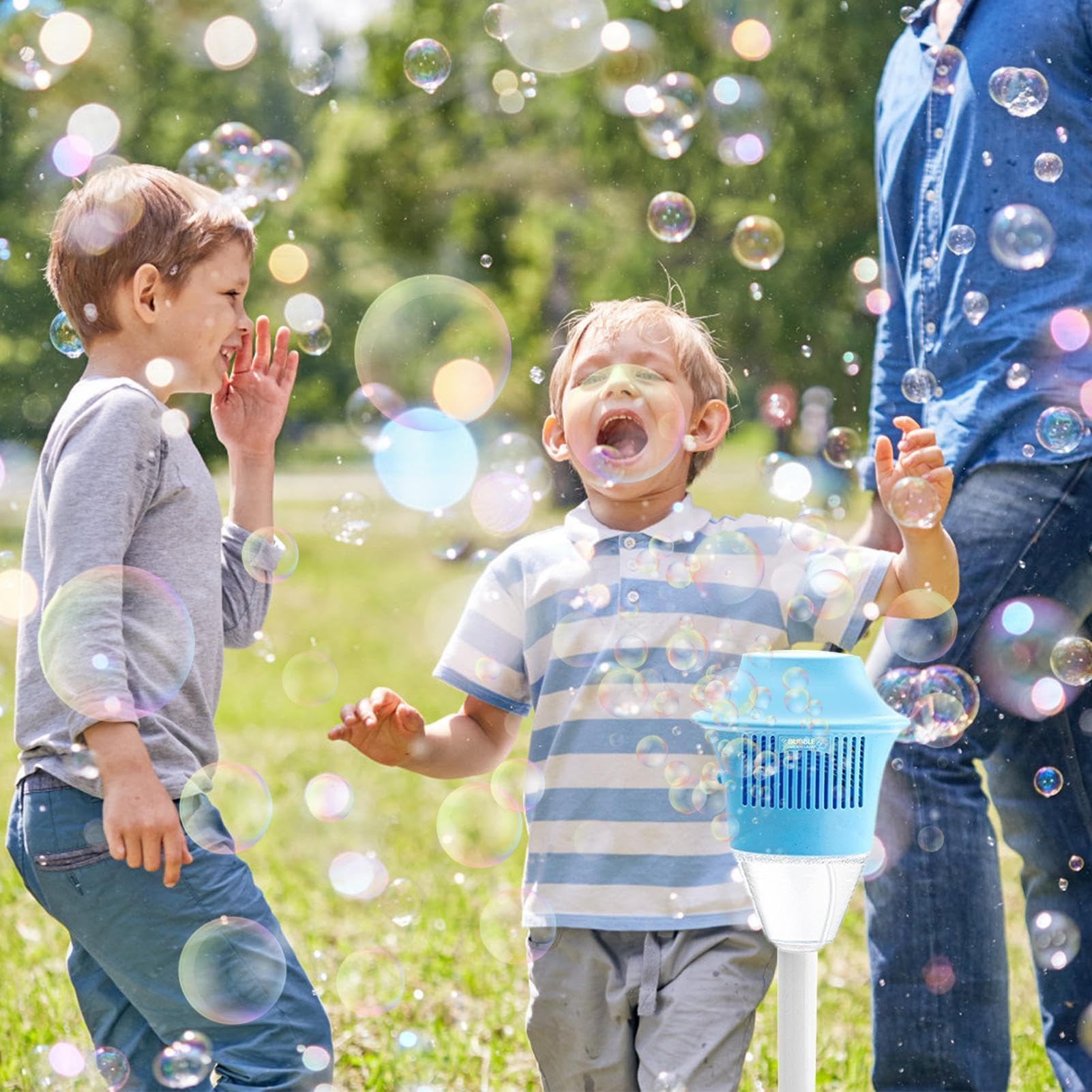 Projecteur De Bulles - Outil À Bulles D'extérieur avec Éclairage Public À LED, Douche À Bulles Automatique | Machine D'activités À Bulles avec Piles Rechargeables Intégrées pour Fêtes d'anniversaire