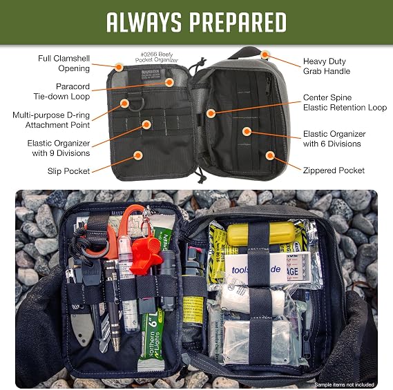 MAXPEDITION Beefy Pocket Organizer (Wolf Gray)