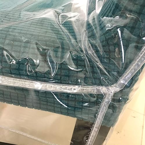 Miniatura 5 de Fundas de plástico para sillas de comedor con respaldos, funda de asiento de silla transparente de PVC, impermeable, protector de cocina, para