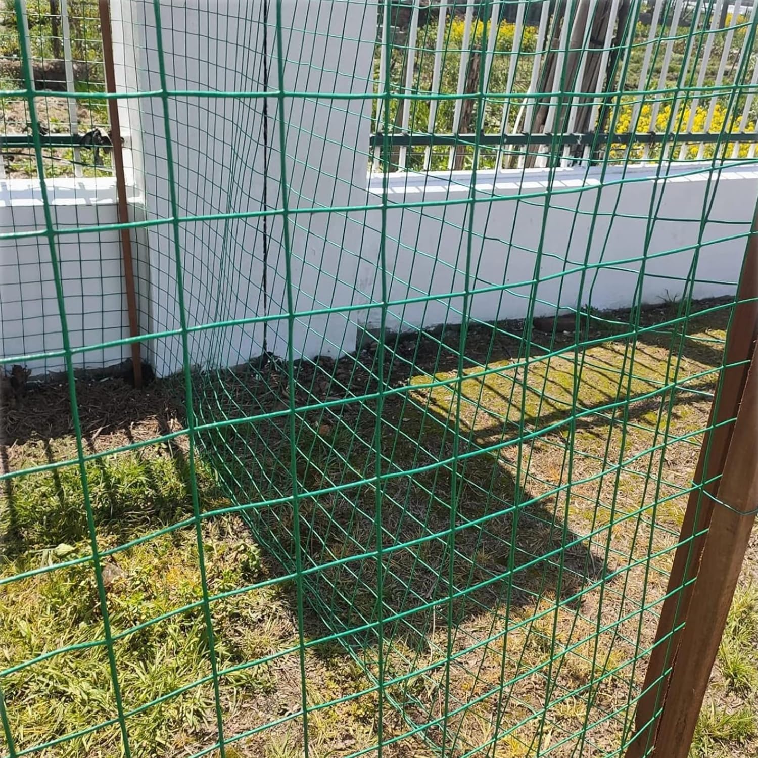 Rete Metallica Recinzioni 10 m x 1 m Plastificata Maglia Quadrata 12,5 mm Rete Protettiva Resistente Giardino Pollaio Cortile Vigneto Animali Ringhiere Balcone