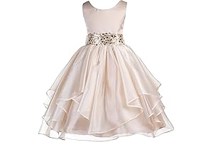 Exquisite Asymmetric Ruffled American Princess Dress