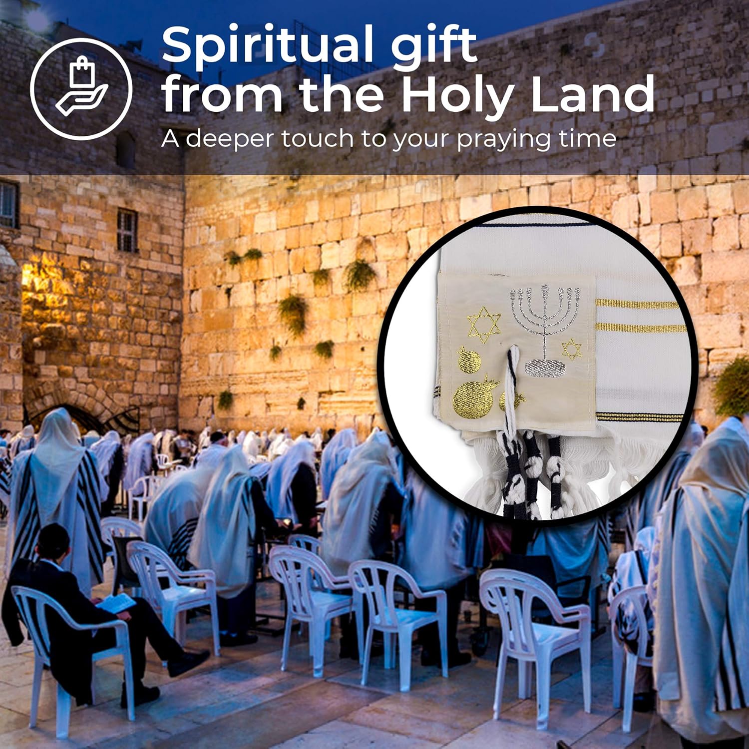 Talit Prayer Shawl – 72 x 22 Inch Messianic Tallit for Christian Jewish Prayer (Black) at  Women’s Clothing store