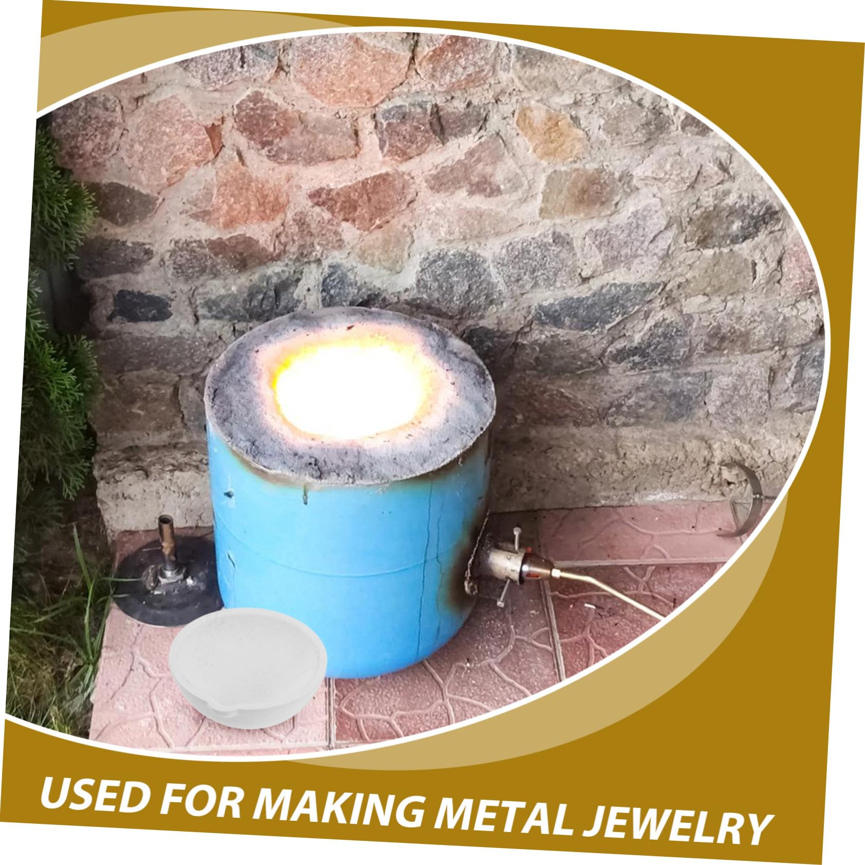 Angoily Quarzschmelztiegel Für Metall Runder Schmelztopf Schmelztiegelschale Aus Quarz Schmelztiegelgefäß Praktisches Schmelzwerkzeug Tragbarer Quarzschmelzhalter Für Gießformen Und Hausha