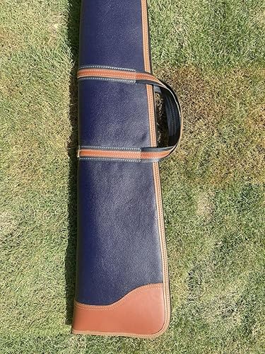 Miniatura 6 de Funda y bolsa de caza de piel auténtica de alta calidad, color azul