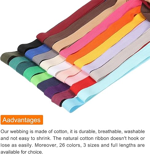 Vista 43 de PATIKIL Cinta de sarga de algodón de 3/4 pulgadas, 10 yardas, cinta de encuadernación al bies, cinta de espiga para costura, envoltura de regalos