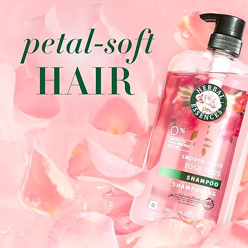 Miniatura 6 de Herbal Essences Set de champú y acondicionador, colección suave, sin parabenos, color seguro, con escaramujos y vitamina E, 29.2 onzas líquidas cada