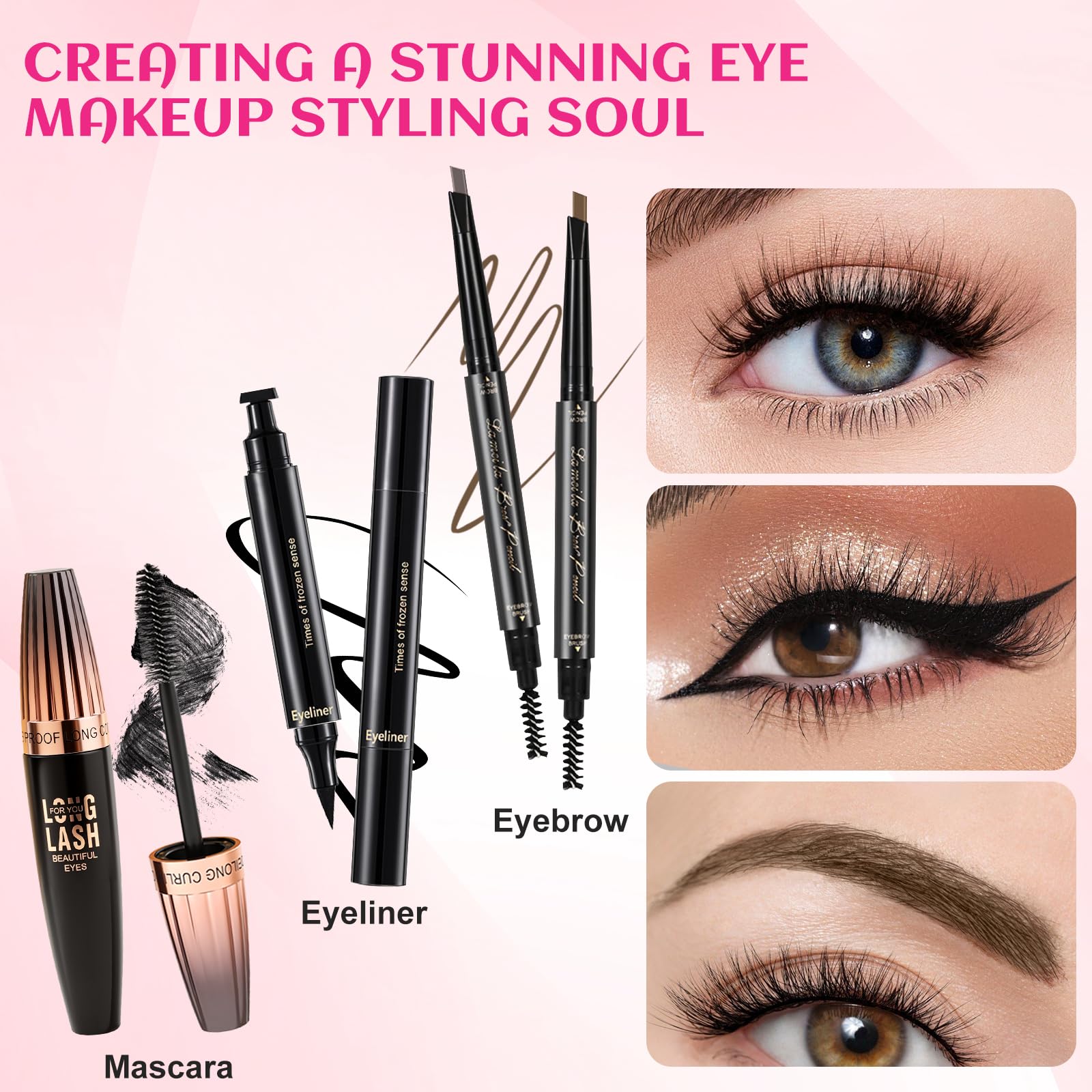 Kit de Maquillage Complet, Coffret Cadeau de Maquillage Femme Ado Fille, Coffret de Maquillage avec Ombres Paupière, Fond de Teint, Correcteur, Gloss à Lèvres, Crayon à Sourcils, Mascara, Trousse